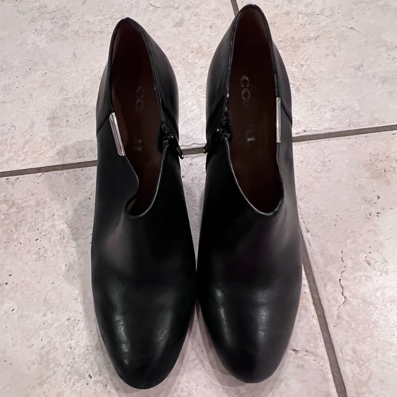 COACH black ankle booties size 10 - Picture 1 of 10